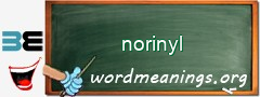 WordMeaning blackboard for norinyl